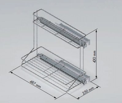 Uitschuifbare schoonmaakrek RAI-453