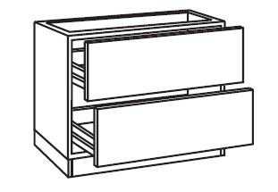 Onderkast 100cm met 2 uittreklades UO126-9