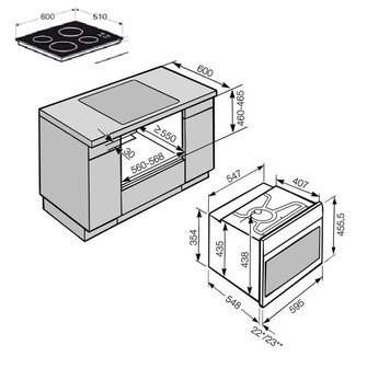 onderbouw oven 4-pit kramische kookplaat