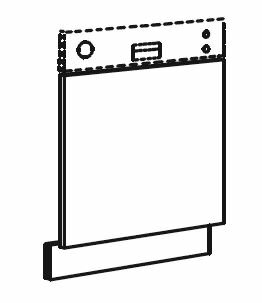 Front voor ge&iuml;ntegreerde vaatwasmachine T 606-8