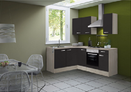 L-Keuken  165x210cm incl. apparatuur OPTI-999