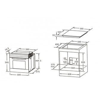 Oven kookplaat combinatie KIT-232