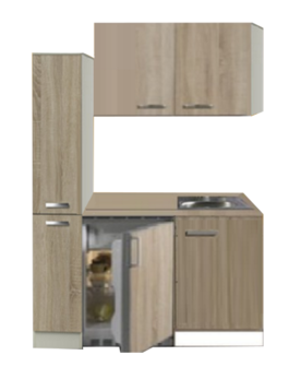 Kitchenette 130cm met koelkast POTTO-6444