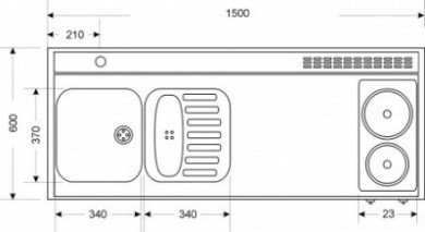 MPS4 150 Wit met koelkast en 4 ladekasten RAI-9531