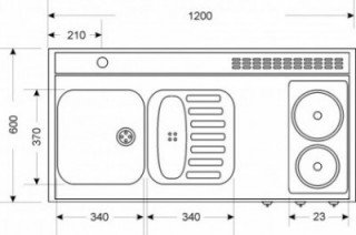 MP 120A Wit met apothekers la en koelkast RAI-9512