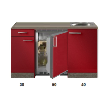 Kitchenette Rood Hoogglans 120cm HRG-5395