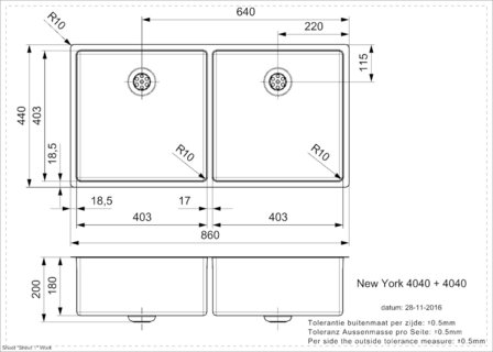 NEW YORK 40X40+40X40 (L) INTEGRATED RAI-343 