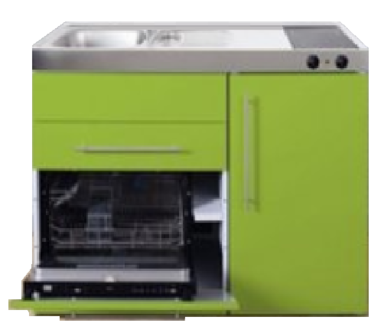 MPGS 120 Groen met vaatwasser en koelkast RAI-9594