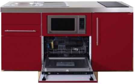 MPGSM 160 Rood met koelkast, vaatwasser en magnetron  RAI-986
