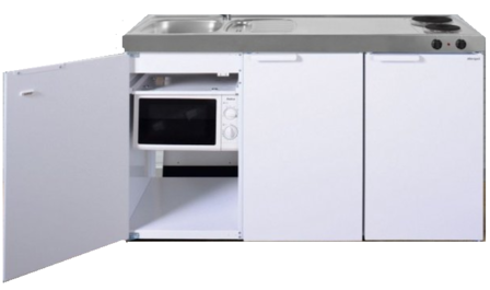 MKM 150 Wit met  losse magnetron en koelkast RAI-333