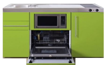 MPGSM 150 Groen met vaatwasser, koelkast en magnetron RAI-927