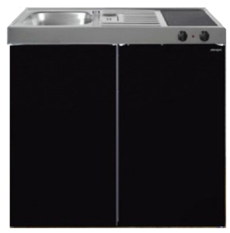 MK 100 Zwart Metalic met koelkast  RAI-9522