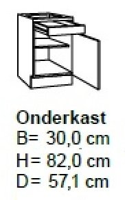 Onderkast 30cm UO306-9