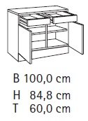 Buffetkast 100cm