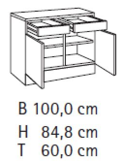 Buffetkast 100cm