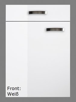 minikeuken 100cm wit hoogglans zonder bovenkasten en e-kookplaat RAI-11005