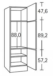 Hogekast incl inbouw koelkast van 144cm 