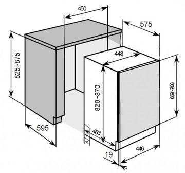 Inbouw vaatwasser 45cm breed Domest EGSP191E A++ RAI-228