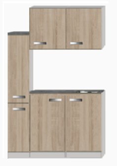 Kitchenette Padua 130cm met apothekerskast RAI-4491