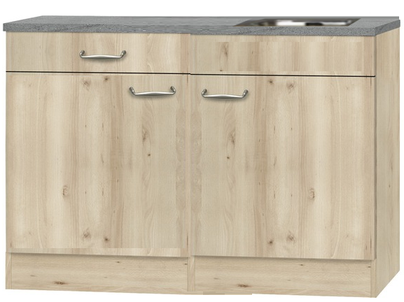 twee formule Lol Keukenblok 100cm met rvs spoelbak RAI-222 - KitchenetteOnline