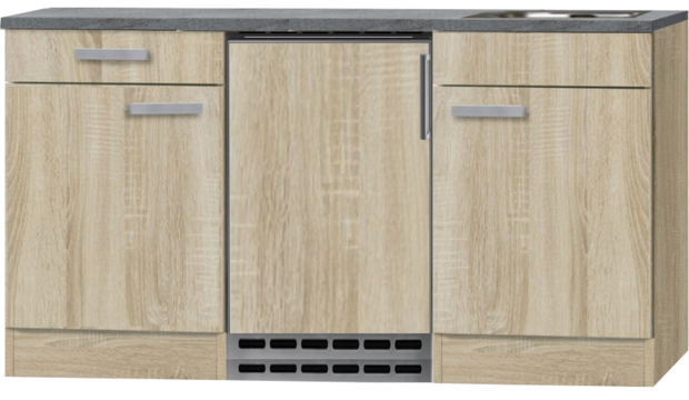 Kitchenette Neapels 150cm met koelkast en e-kookplaat HRG-08