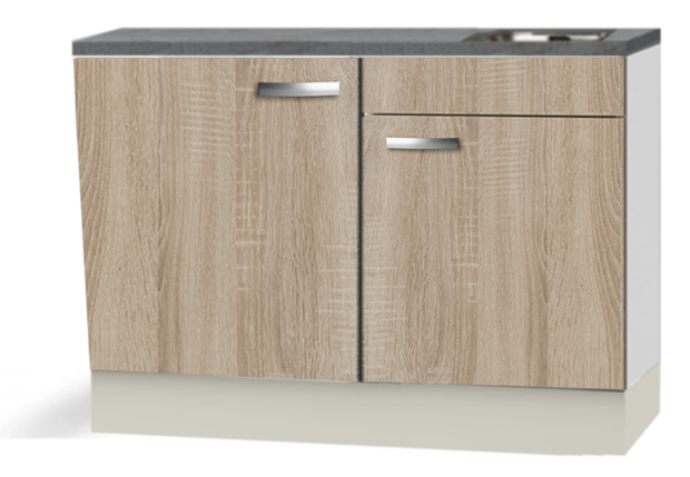 Kitchenette 120cm Padua incl inbouw koelkast RAI-048