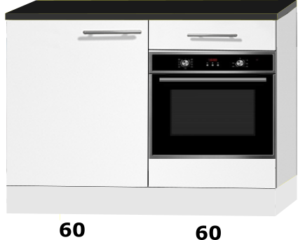 Neerwaarts leven Bermad Keukenblok 120cm incl inbouw koelkast en oven RAI-773 - KitchenetteOnline