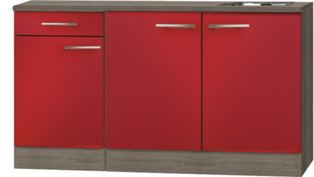 Kitchenette Rood Hoogglans 150cm HRG-555