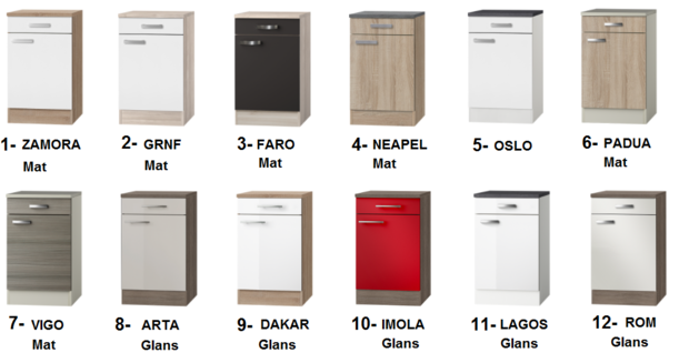 hoogglans Lagos - met la 100 + cm keukenblok 60 x wit KitchenetteOnline e-kookplaat een