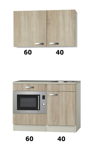 Kitchenette 100cm met onderbouw magnetron OPTI-110