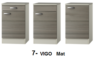Keukenblok 130cm vigo grijz-bruin met bovenkasten RAI-43131