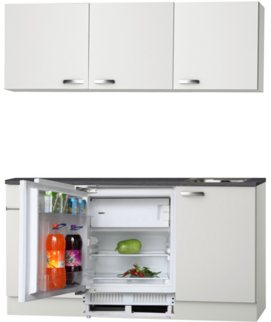 Kitchenette 150cm met inbouw koelkast van 60cm RAI-1555