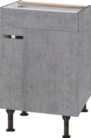 keukenblok 120cm Betonlook met wandksten en stelpoten RAI-054