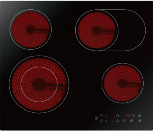 Keukenblok 180cm wit hoogglans incl kookplaat, afzuigkap, inbouwkoelkast en combi-magnetron RAI-11029