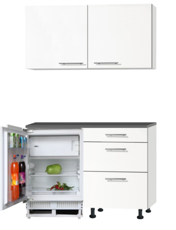 Keukenblok 120cm met inbouw koelkast zonder spoelbal RAI-9922
