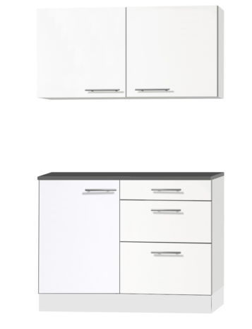 Keukenblok 120cm met inbouw koelkast zonder spoelbal RAI-9923