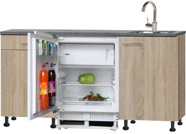 kitchenette 180cm met koelkast en stelpoten RAI-8181