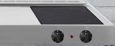kitchenette 120 met domino keramische kookplaat en inbouw koelkast RAI-8888