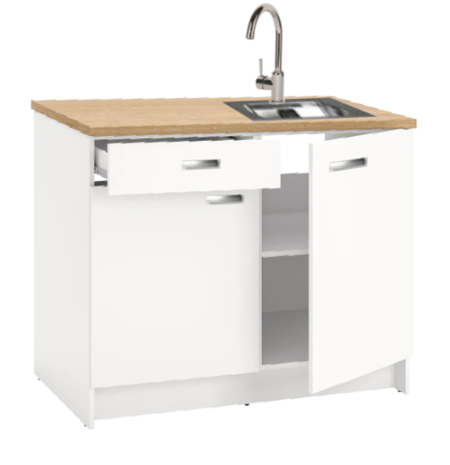 120cm gemonteerd met spoelbak NEY-120 - KitchenetteOnline