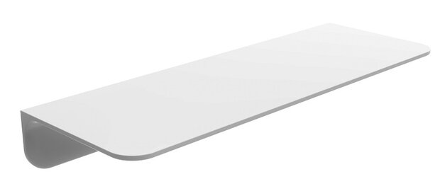 SOLO douche planchet, wit  maat: ca. 350 x 125 cm  gemaakt van melamin  inkl. schroeven en kleefstof voor bevestiging  eenvoudige installatie dankzij zelfklevende pad - inclusief lijm kit  lijm -