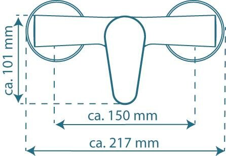 PICO ééngreepsmengkraan douche, chroom  keramische schijven  geluidsarme, verwisselbare 35 mm cartouche  Eco-Click functie en kinderbeveiliging  ½" (Ø ca. 1,9 cm) verbinding voor doucheslang  met