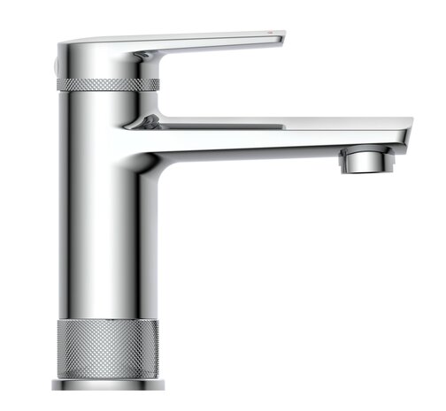 LIVERPOOL ééngreepsmengkraan wastafel, chroom   keramische schijven  geluidsarme, verwisselbare 35 mm-cartouche  Eco-Click functie  flexibele metalen aansluitslangen 500 mm volgens DVGW/KTW-A  1 