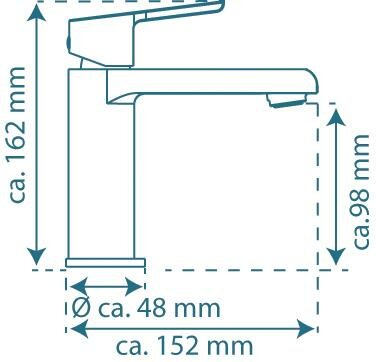 VITA ééngreepsmengkraan wastafel, chroom  met hoge uitloop  keramische schijven  geluidsarme, verwisselbare 25 mm cartouche  hoogwaardig mousseur CASCADE® SLC  flexibele metalen aansluitslangen 