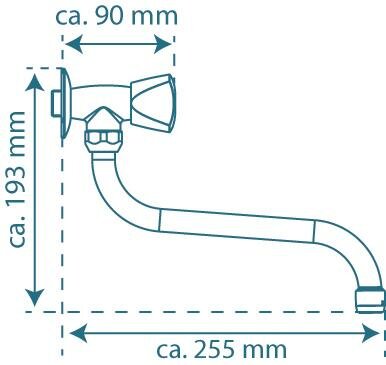 CARNEO wandzwenkkraan, chroom  draaibare uitloop (360°)  keramisch ½ ventiel bovenstuk   mousseur KIWA-gekeurd  metalen greep  garantie: 5 jaar