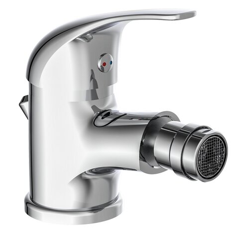 ATHOS PLUS ééngreepsmengkraan bidet, chroom  keramische schijven  geluidsarme, verwisselbare 35 mm-cartouche  mousseur "Made in Germany"  flexibele metalen aansluitslangen volgens DVGW/KTW-A  1 ¼