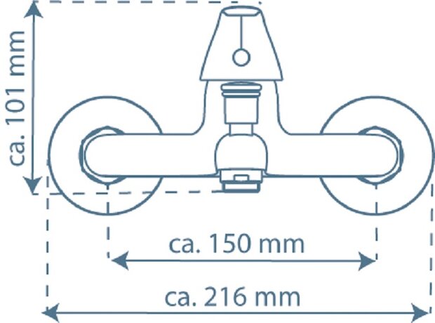 ATHOS PLUS ééngreepsmengkraan bad, chroom  keramische schijven  geluidsarme, verwisselbare 35 mm-cartouche  mousseur "Made in Germany"  ½" (Ø ca. 1,9 cm) verbinding voor doucheslang  metalen gree