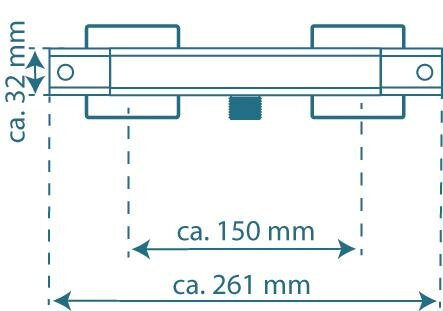 SIGNO thermostatische mengkraan douche, chroom  ½" (Ø ca. 1,9 cm) keramisch ventiel bovenstuk  uitwisselbaar thermostaat element  temperatuurschaal en veiligheidsstop op 38 °C   Eco-Stop functie 