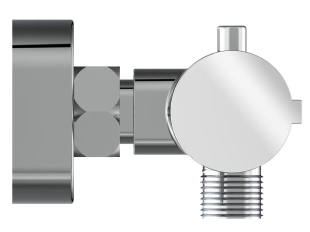 LONDON thermostatische mengkraan douche, 120 mm HOH-afstand, chroom  120mm Hart op Hart afstand voor de aansluiting  keramisch ½ ventiel bovenstuk  uitwisselbaar thermostaat element  temperatuurs