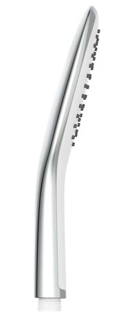 ROMA handdouche, 1 functie, chroom-wit  antikalk nozzles  douchekop: Ø ca. 6,4 cm  inclusief waterbesparende pakking-tot wel 50% minder water verbruik  ½" (Ø ca. 1,9 cm) verbinding voor doucheslan