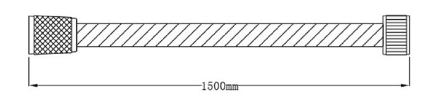 HOGAFLEX K-4 doucheslang, kunststof, wit  lengte: ca. 150 cm  ½" (Ø ca. 1,9 cm) standaard aansluiting   inclusief waterbesparende pakking  tot wel 50% minder water verbruik  garantie: 3 jaar